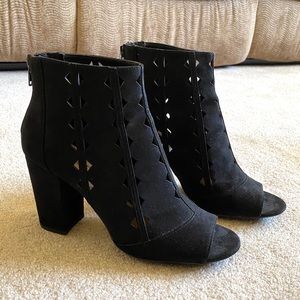 Black Open-Toed Boots